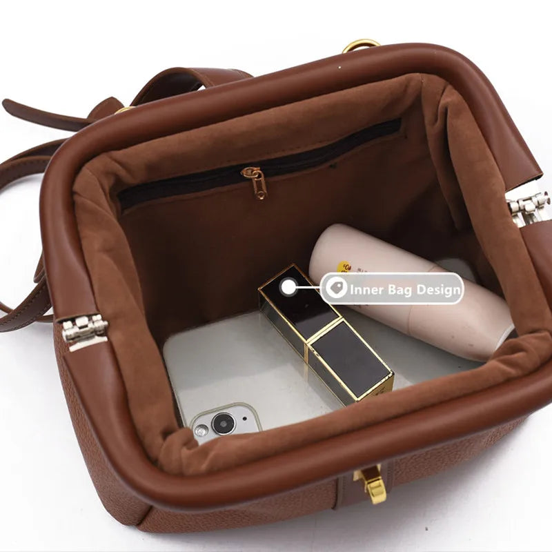 Luxury Style Small Tote Purse with Interior Zipper Pocket