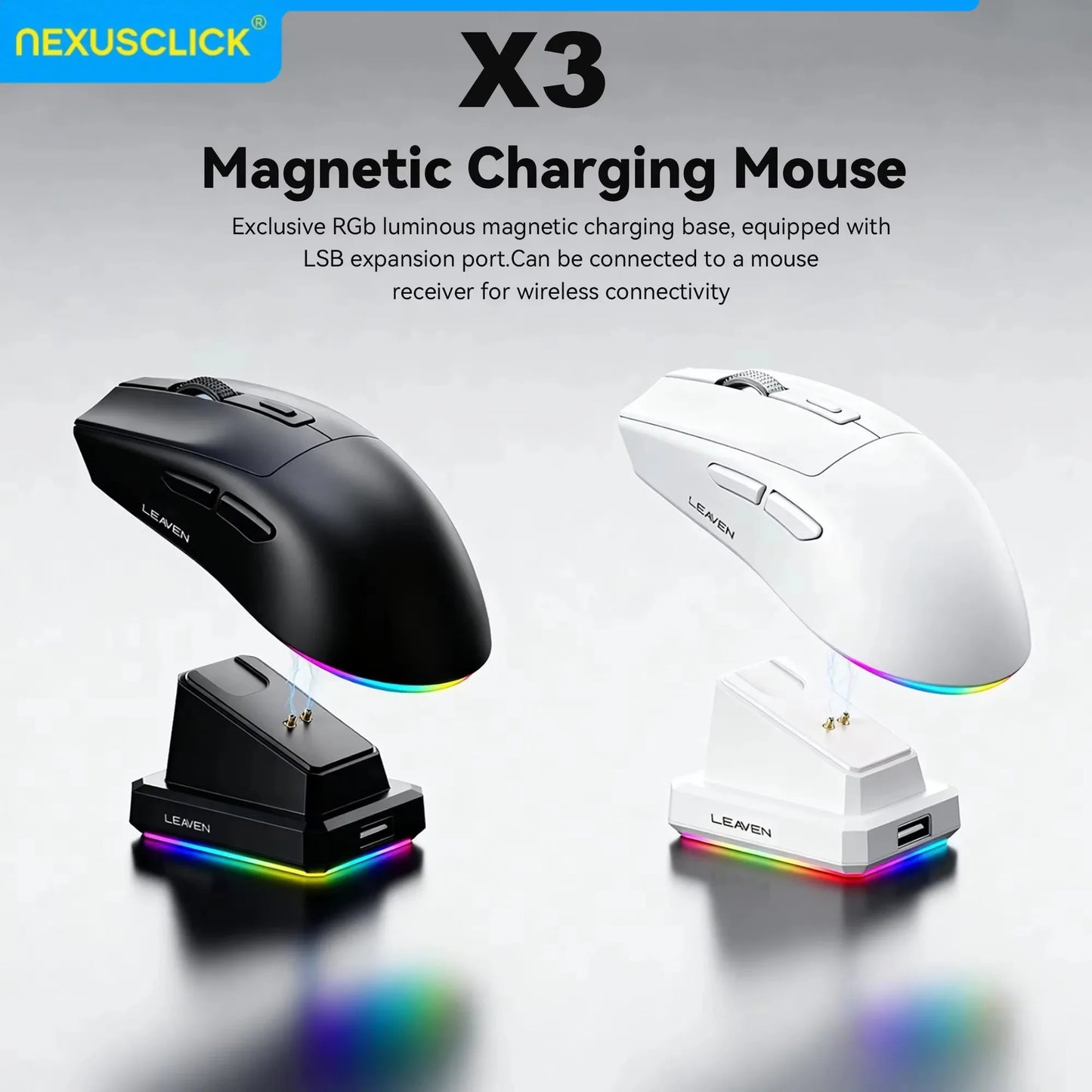 NexusClick X3 Dual-Mode Wireless Gaming Mouse