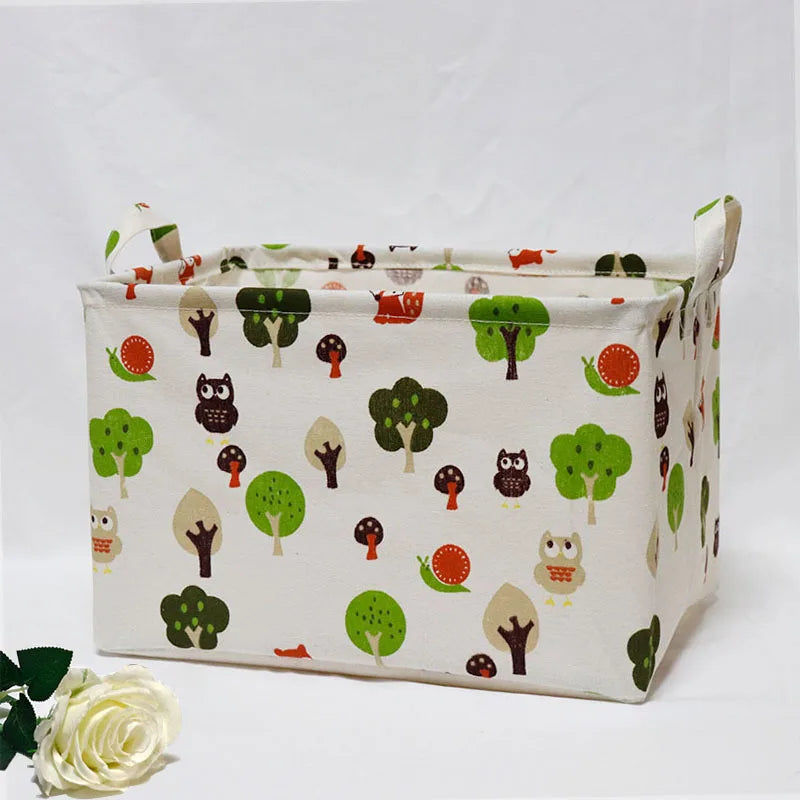 Foldable Fabric Storage Container with Handle