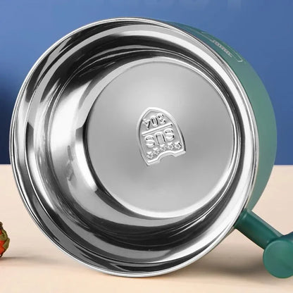 Insulated Stainless Steel Instant Noodle Bowl with Lid & Built-In Strainer