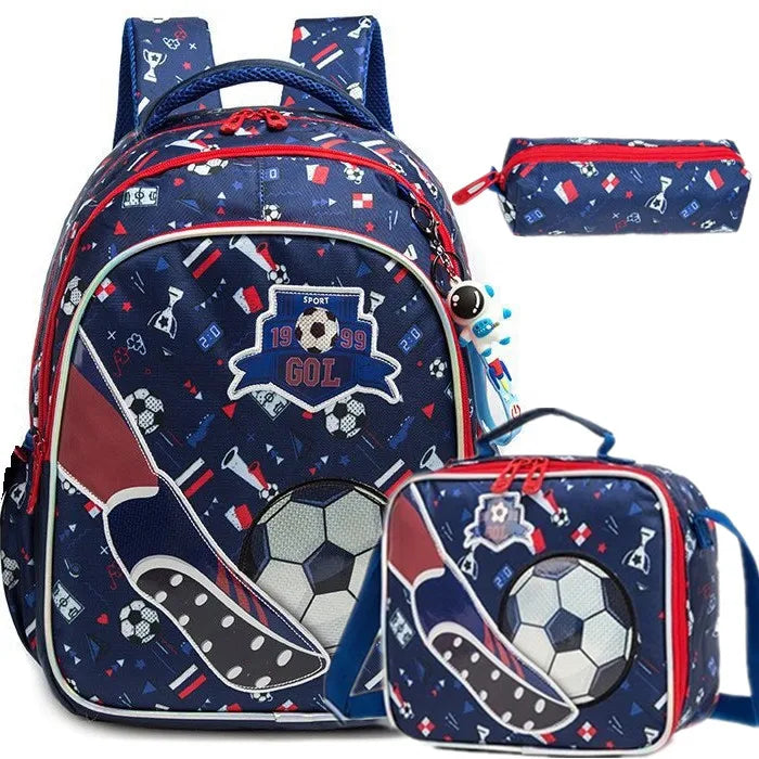Girls 3-Piece School Backpack Set with Lunch Bag & Pencil Case