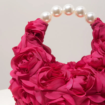 Floral Pearl Evening Party Handbag