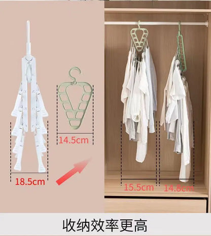 Triangle 9-Hole Rotating Clothes Hanger