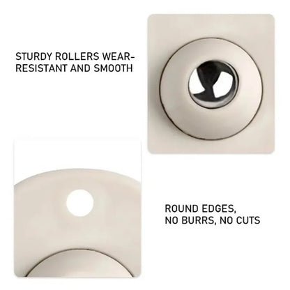 Self-Adhesive Mini Swivel Furniture Casters – 360° Rotating Wheels