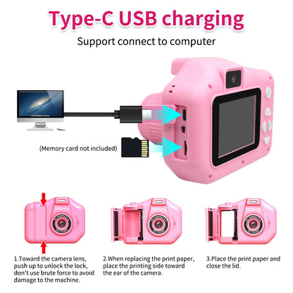 Children Instant Printing Camera 1080P For 4-12 Years