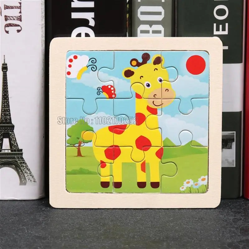 Mini Wooden 3D Puzzle Set for Kids