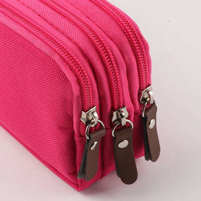 3 Zippers Pencil Case