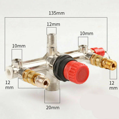 Air Compressor Pressure Switch with Regulator & Gauges