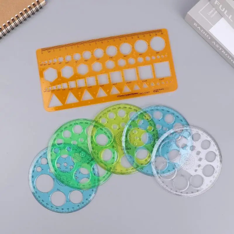 Geometric Circle Drawing Template Ruler