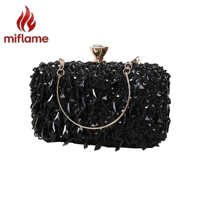 Handmade Beaded Evening Clutch Bag