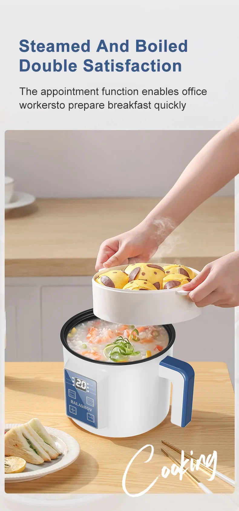 Mini Rice Cooker Steamer