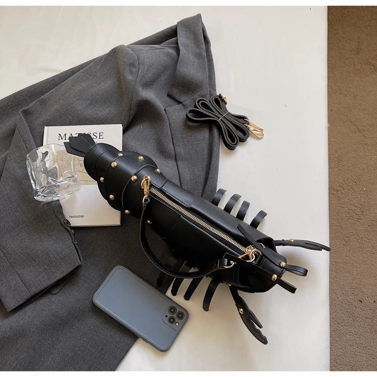 Shaped PU Leather Crossbody Bag
