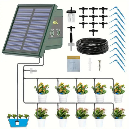 Solar-Powered Automatic Drip Irrigation System
