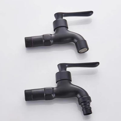 Black Wall Mounted Washing Machine Tap