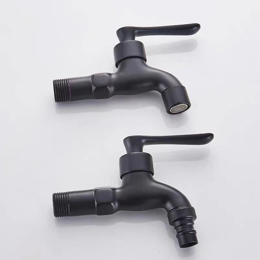 Black Wall Mounted Washing Machine Tap