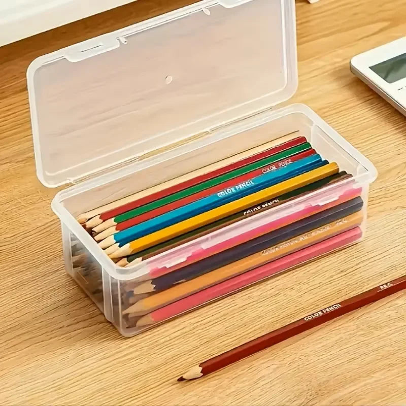 4PCS Large Transparent PP Storage Boxes with Lids