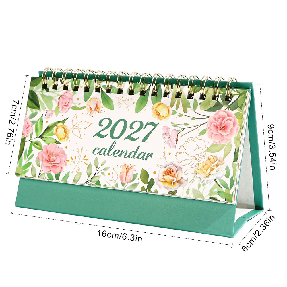 2027 Floral Desk Calendar – Daily Weekly Monthly Planner