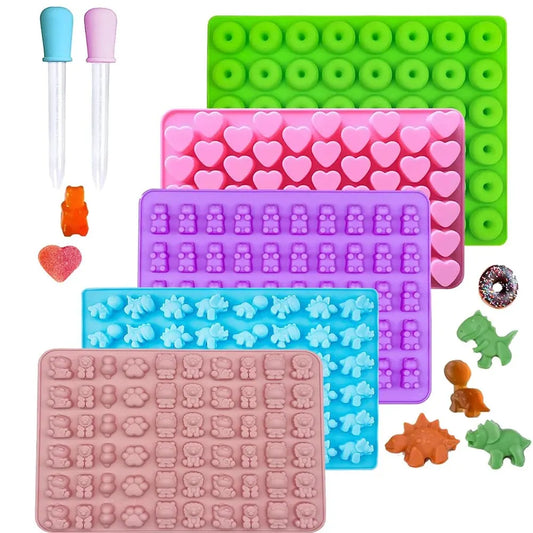 7Pcs/Set Gummy Bear Silicone Molds