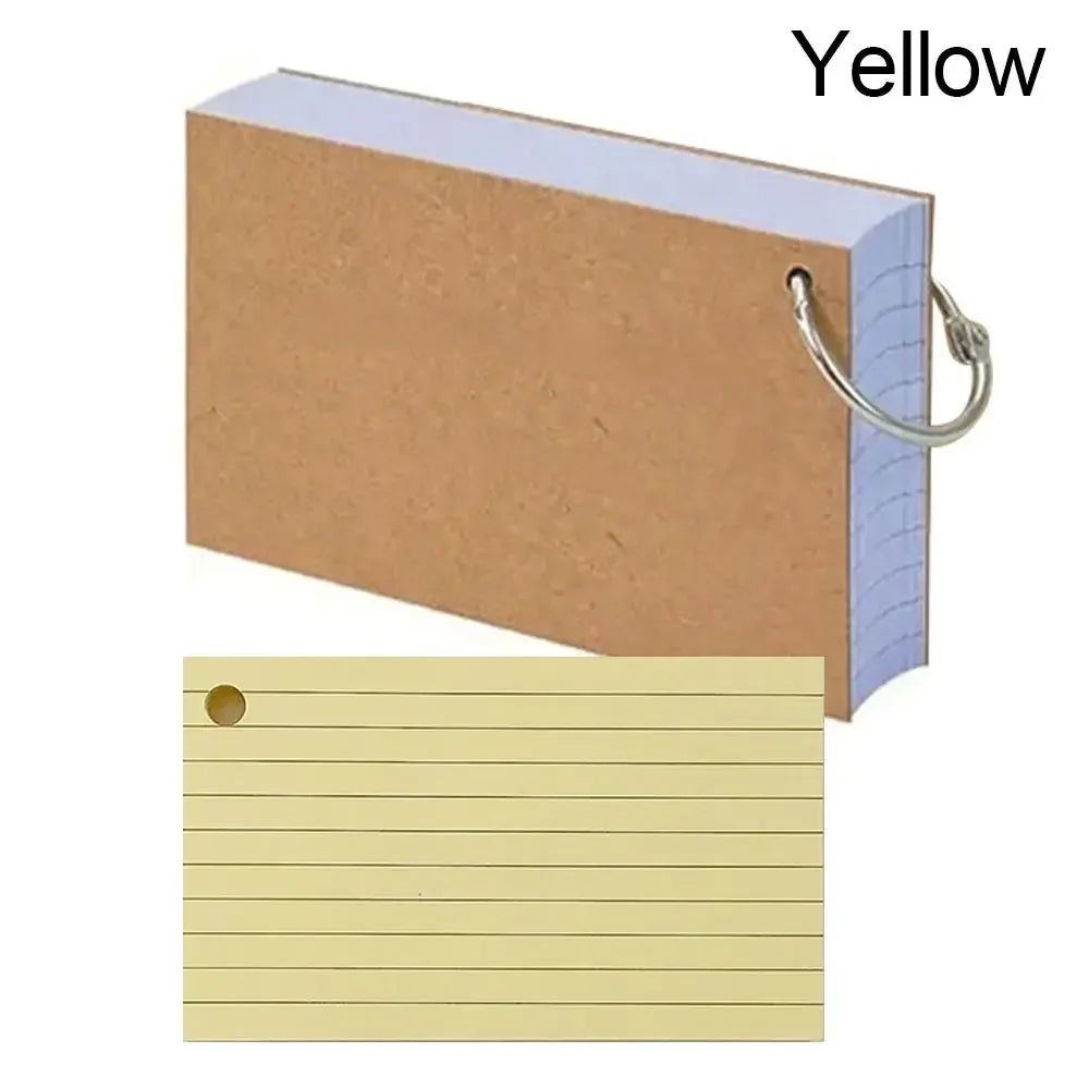 Loose-Leaf Binder Flash Cards Memo Book – 3 × 50 Sheets