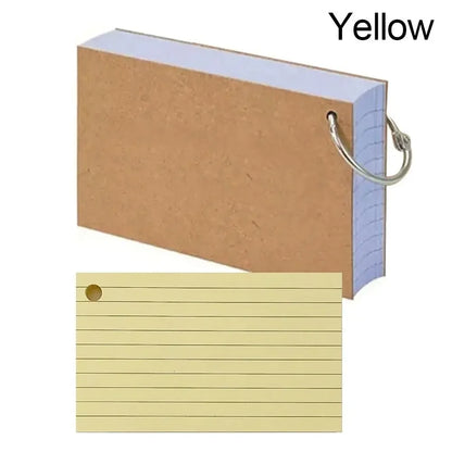 Loose-Leaf Binder Flash Cards Memo Book – 3 × 50 Sheets