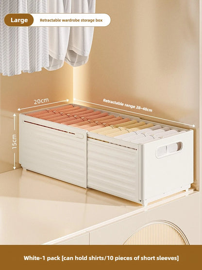 Adjustable Foldable Clothes Storage Organizer Box