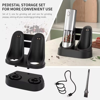 Electric Spice Grinder Set with Charging Base