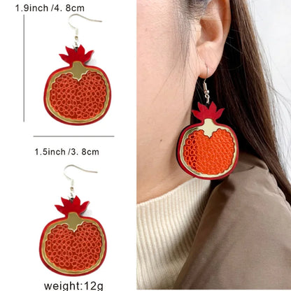 Fruit Vegetables Acrylic Drop Earrings