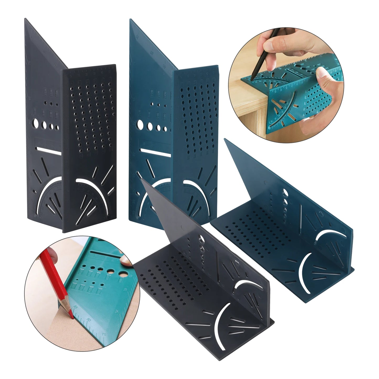 Multifunctional 3D Woodworking Angle Ruler