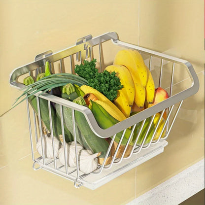 Stainless Steel Wall-Mounted Kitchen Storage Basket