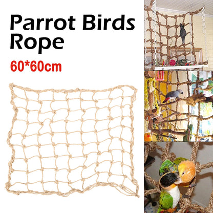 Bird Climbing Rope Net & Wooden Ladder Toy Set