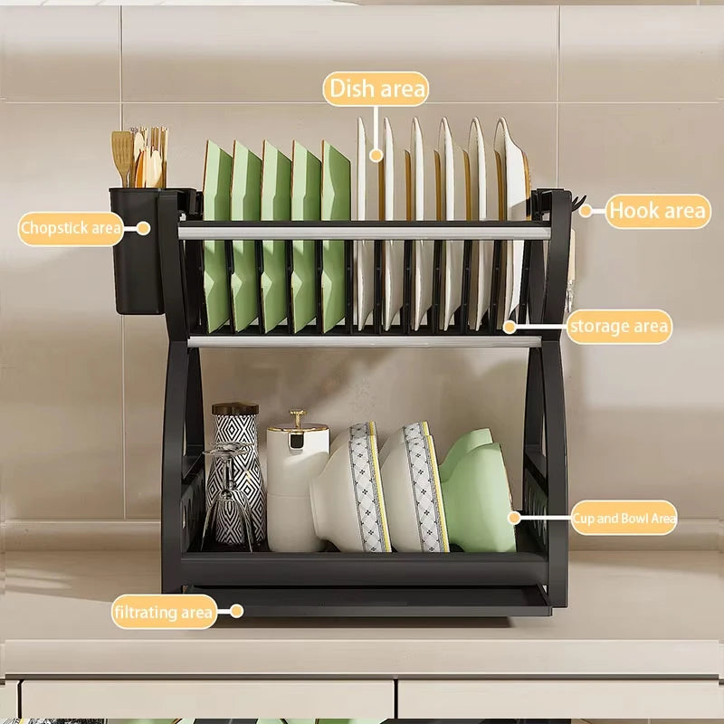 Double-Layer Dish Drying Rack