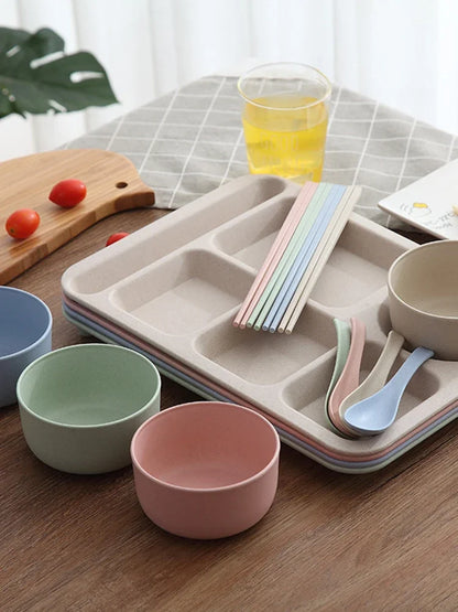 1Set Student Meal Plate