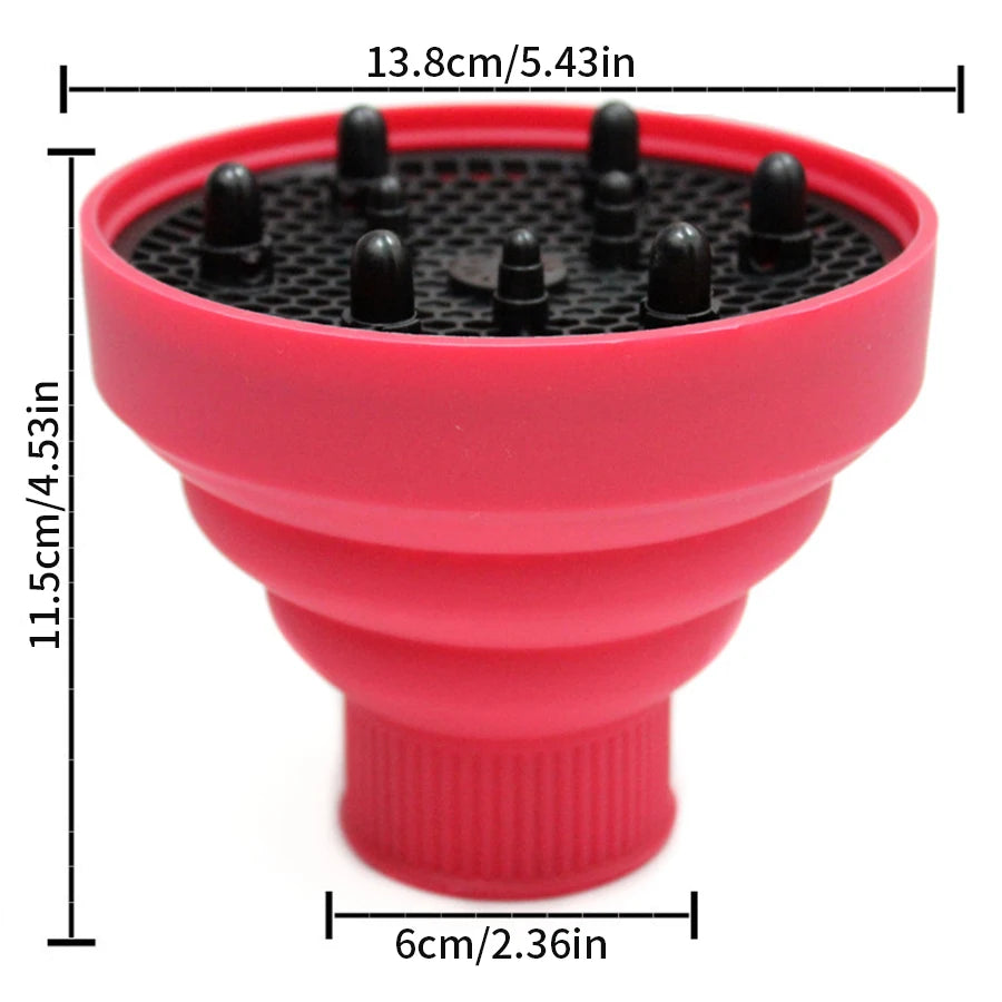 Foldable Silicone Hair Dryer Diffuser Attachment