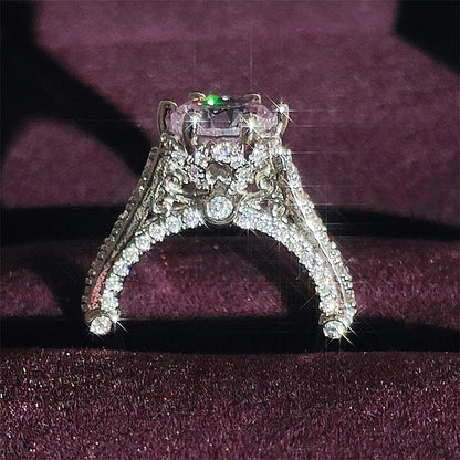 Silver-Plated Cubic Zirconia Ring