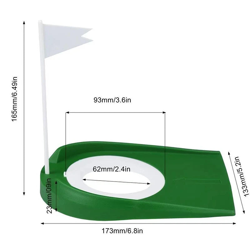 Portable Golf Putting Trainer with Flag Target