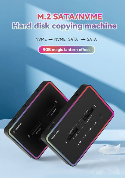 Dual M.2 NVMe & SATA SSD Docking Station with Offline Clone