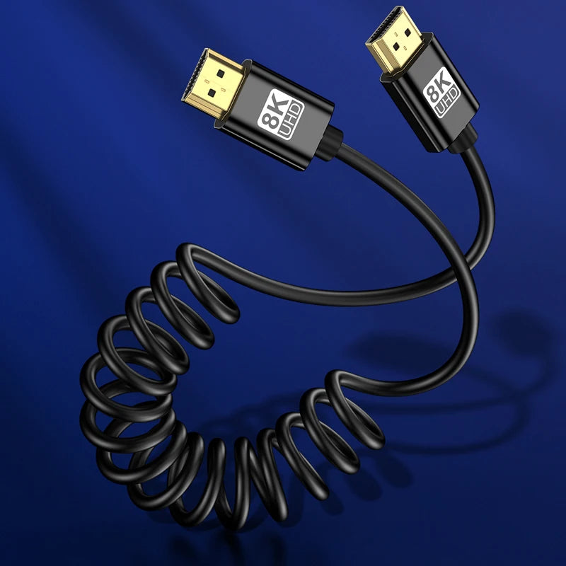 8K HDMI 2.1 Coiled Mini & Micro HDMI Cable