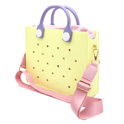 Waterproof EVA Tote Bag with Charm Holes