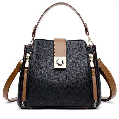 Small Designer-Style Shoulder Handbag with Zip Closure