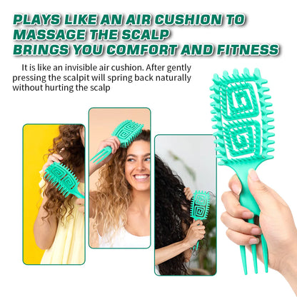 Curly Hair Detangling Brush with Scalp Massage