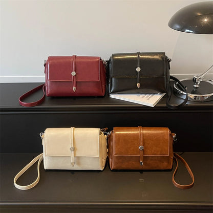 Vintage Flap Crossbody Satchel Bag