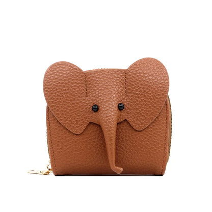 Cute Elephant Women’s Zip Card Wallet