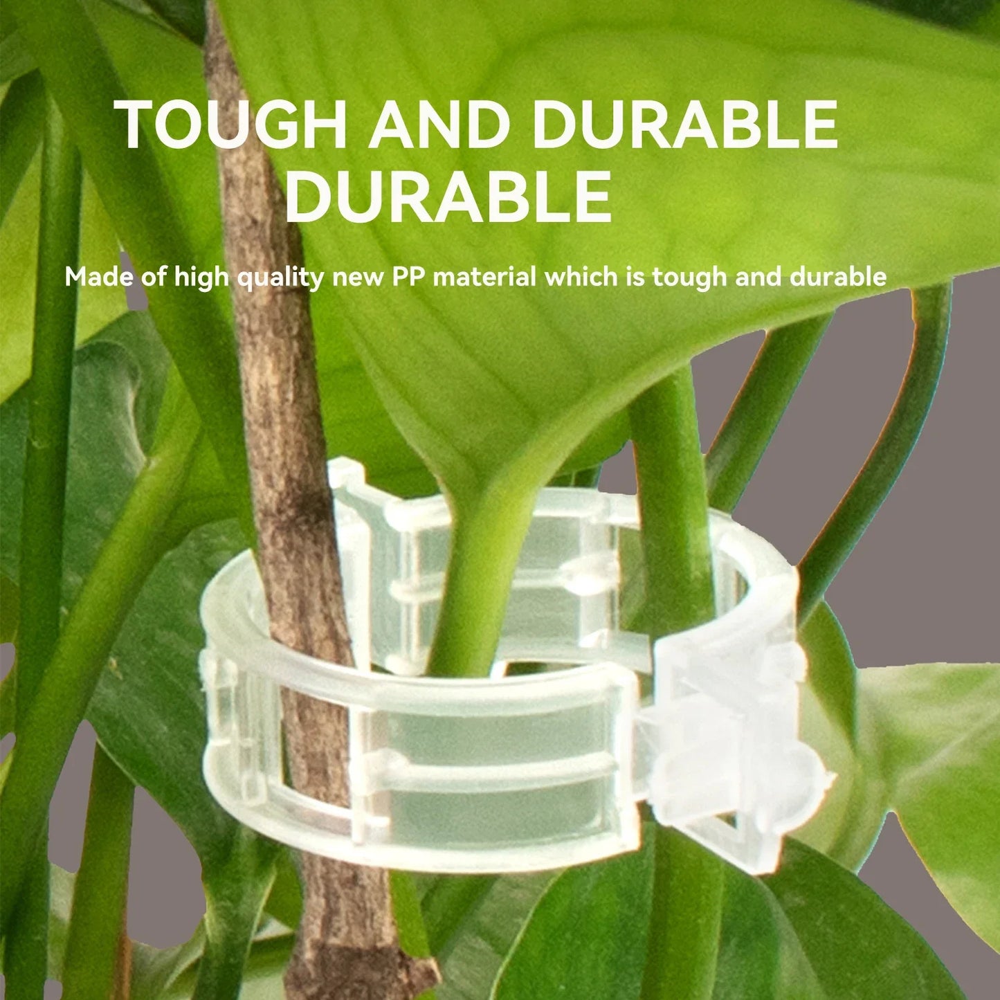 Reusable Plastic Plant Support Clips for Garden Trellis