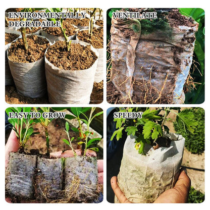 Biodegradable Nonwoven Fabric Nursery Plant Grow Bags