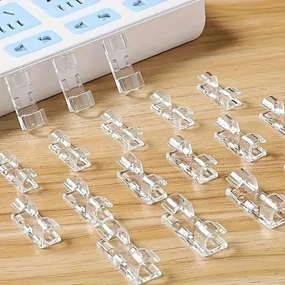Transparent Self-Adhesive Cable Clips