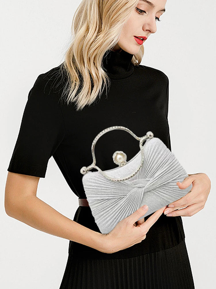 Beaded Pearl Evening Clutch