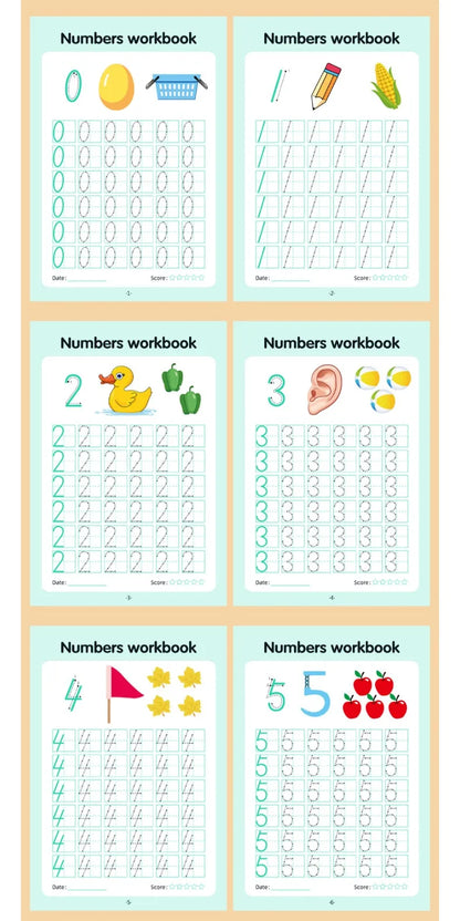 0–100 Number Tracing Practice Workbook