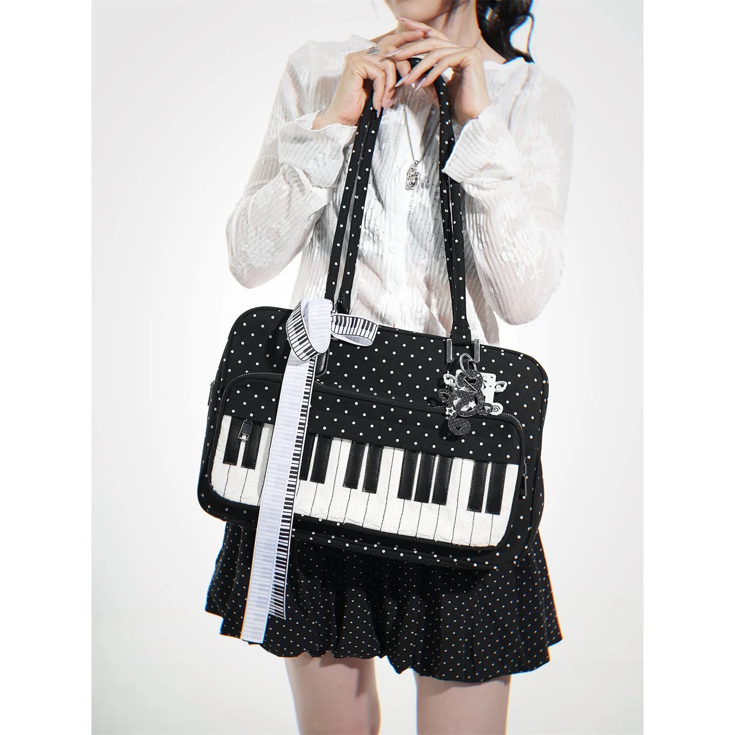 Piano Keyboard Shoulder Messenger Bag