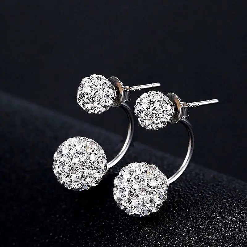Crystal Ball Stud Earrings