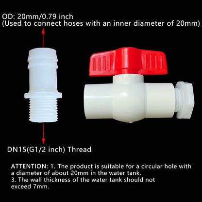 DN15 Water Tank Drain Valve with Hose Connector